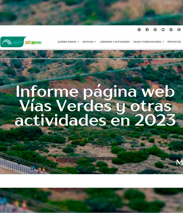 Informe pgina web www.viasverdes.com y otras actividades de inters en 2023