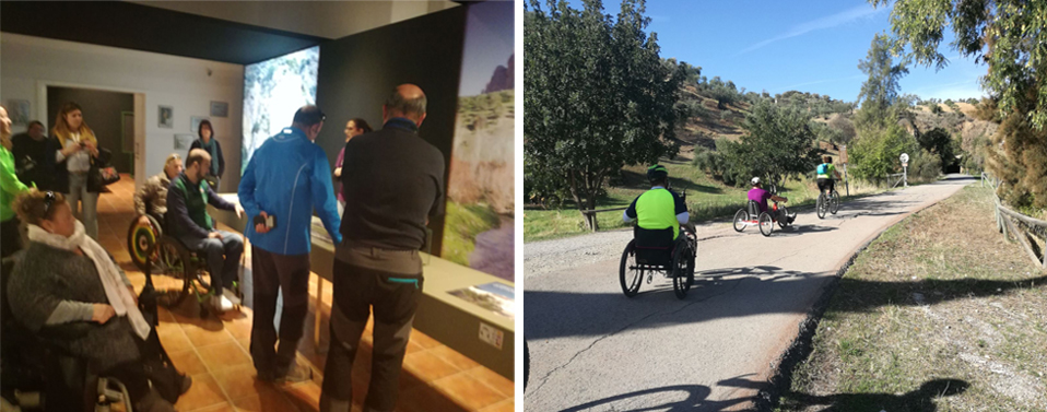 Grupo de viajeros accesibles