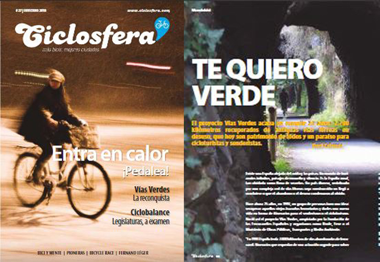 Reportaje Te quiero verde (Revista Ciclosfera. 27 Invierno. Pág.38-44)