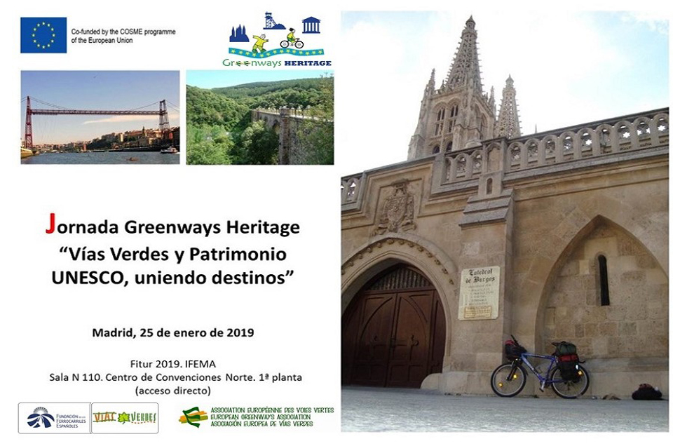 Vías Verdes en FITUR 2019. Jornada “Vías Verdes y Patrimonio Unesco, uniendo destinos” + Stand