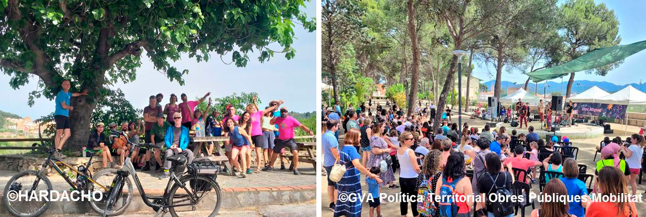 Rutas ciclistas y BTT y paseos en bici por la Vía Verde de Ojos Negros