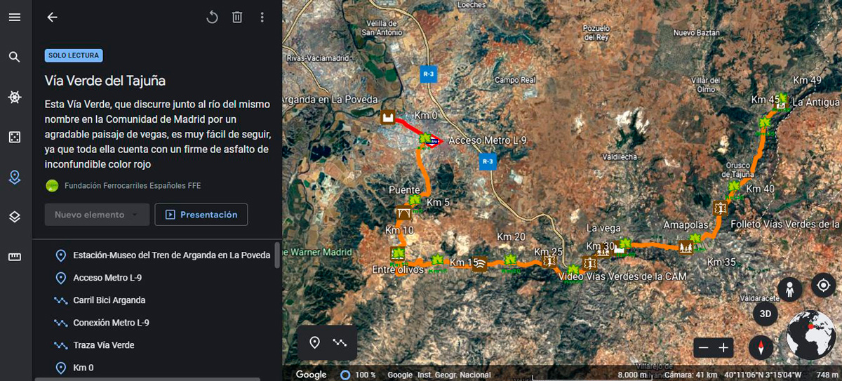 Presentación en Google Earth