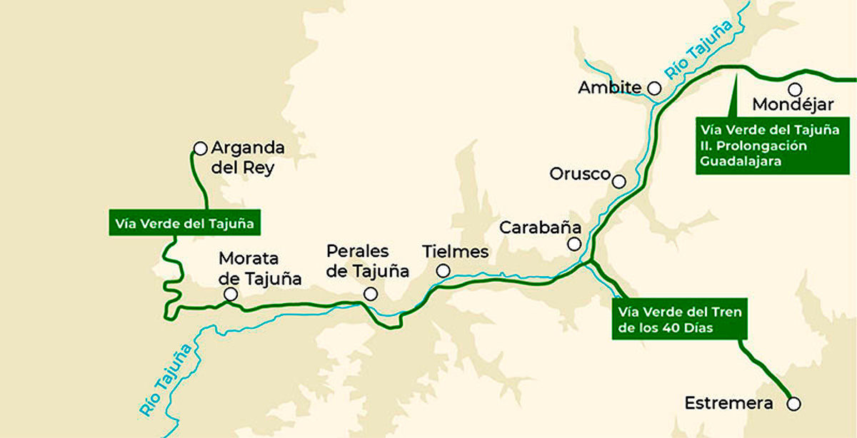 La Vía Verde del Tajuña ya conecta Madrid con Guadalajara a su paso por Ambite