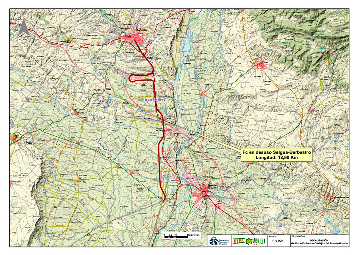 Se inician las obras en el Camino Natural Vía Verde Barbastro-Monzón