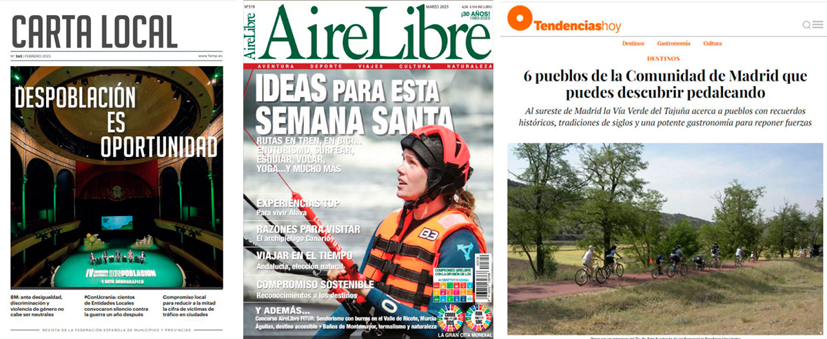 Vías Verdes en los medios