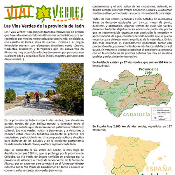 Folleto Vías Verdes Jaén