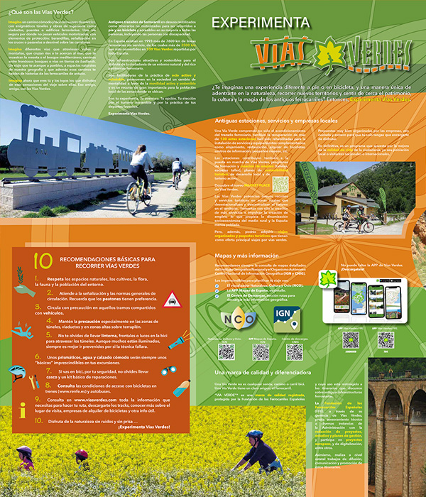 Folleto divulgativo Vías Verdes Españolas - 2025