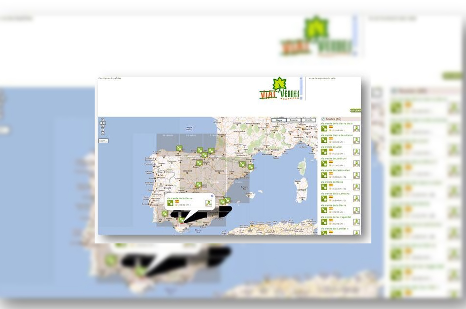 Las Vías Verdes españolas, disponibles en la plataforma www.routeyou.com