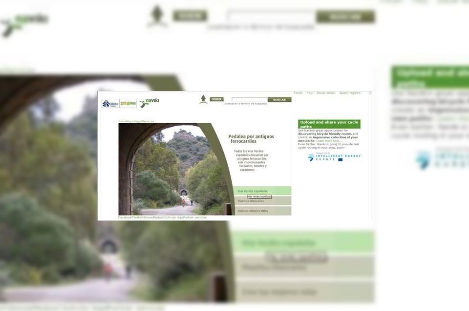 Las Vías Verdes españolas están siendo incorporadas al navegador de rutas ciclistas europeas Naviki