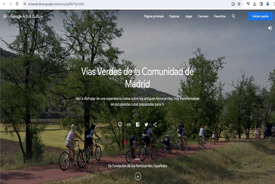 Disponible la Exposición Digital sobre las Vías Verdes madrileñas en Google Arts & Culture