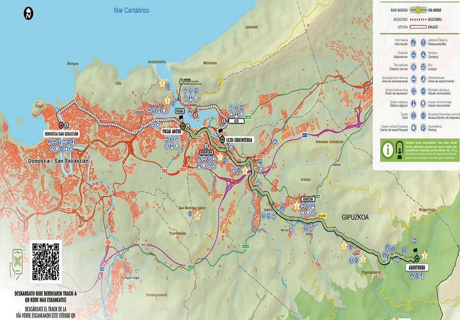 Nuevas guías de las Vías Verdes de Euskadi: Vía Verde de Arditurri y Camino Natural Vía Verde Montes de Hierro para disfrutar este verano