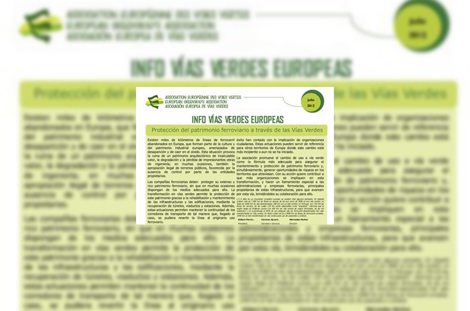 Nuevo número del Boletín InfoVías Verdes Europeas