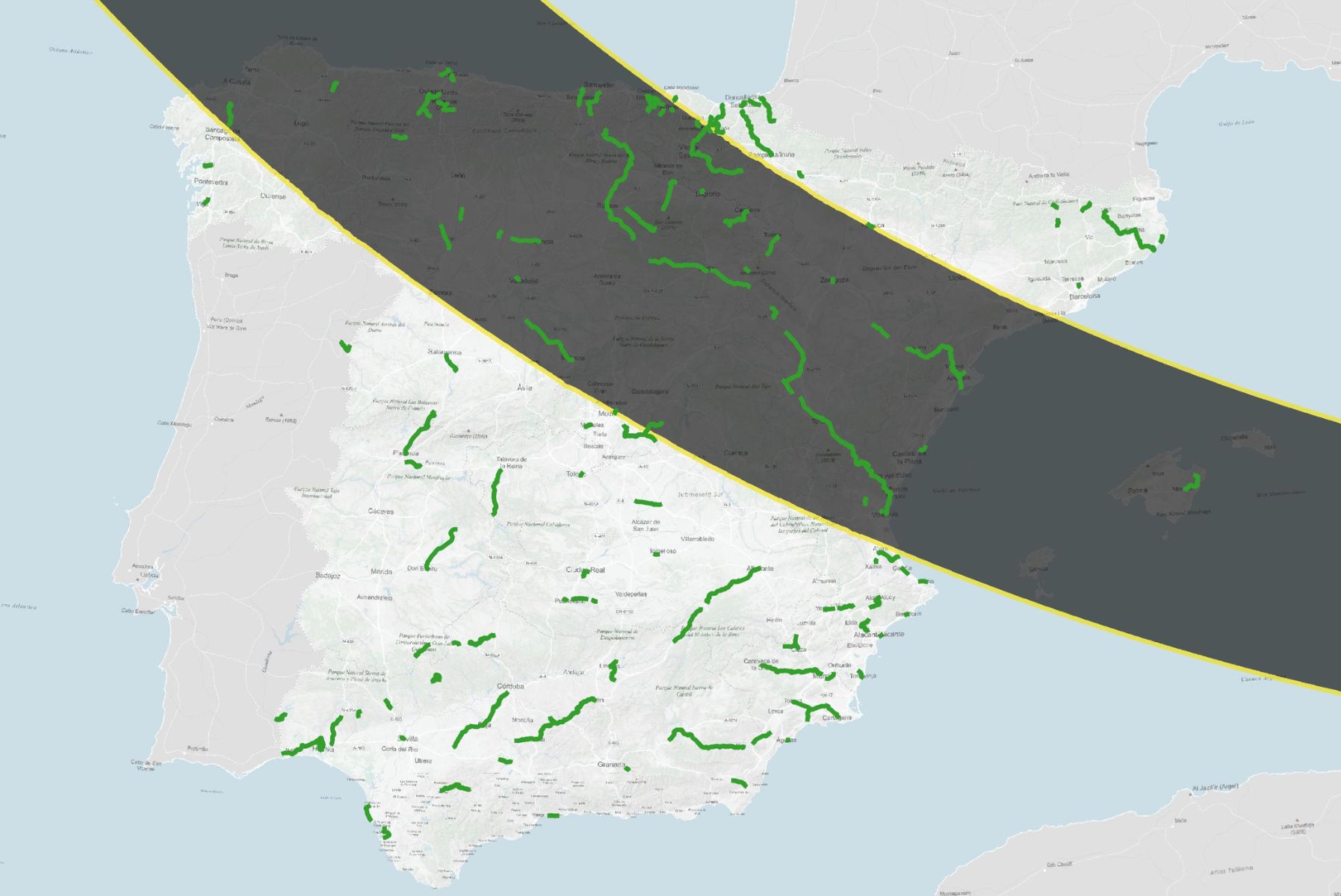 El gran eclipse solar de 2026 encuentra en las Vías Verdes algunos de sus mejores miradores naturales