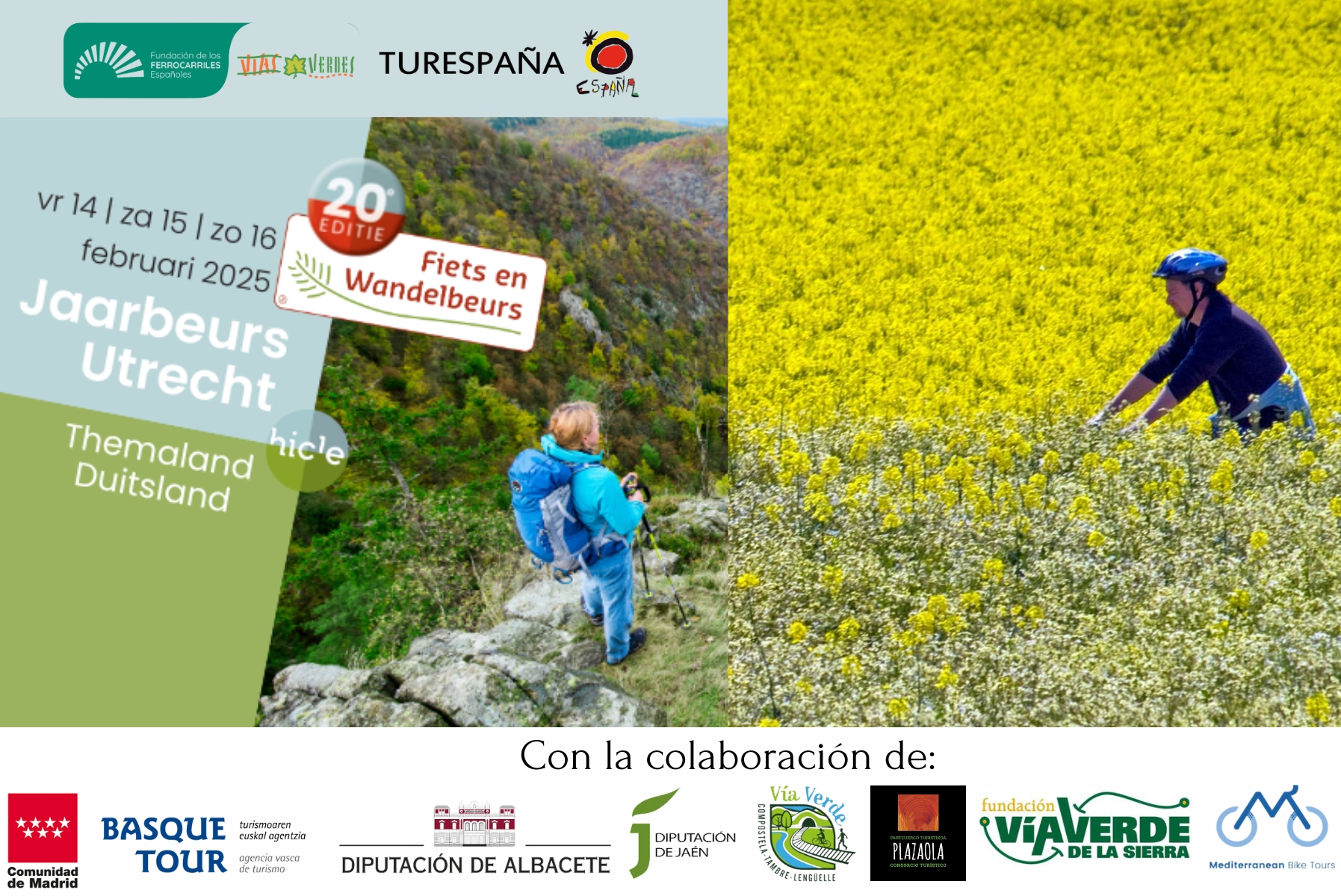 Aprobado el plan de acción 2025 entre Turespaña y la Fundación de los Ferrocarriles Españoles. Próxima cita la feria Fiets en Wandelbeurs en Utrecht.