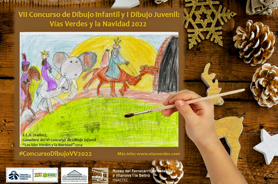 Convocado el VII Concurso de Dibujo Infantil y I de Dibujo Juvenil: las Vías Verdes y la Navidad