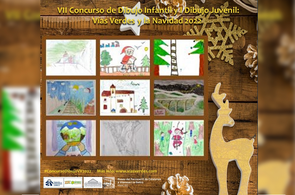 Más de 30 creaciones se presentan al VII Concurso de Dibujo Infantil y I Juvenil: las Vías Verdes y la Navidad