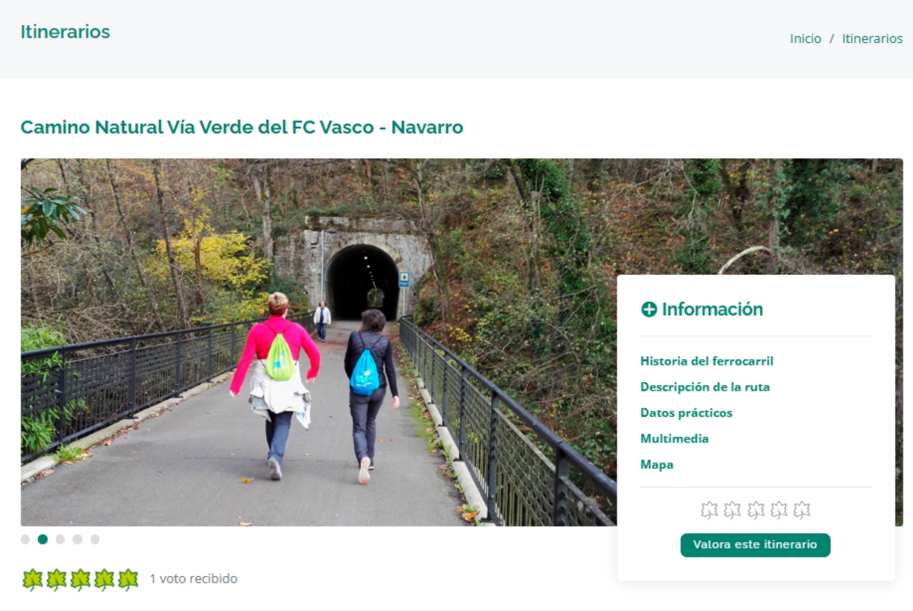 Ponle nota a las Vías Verdes en www.viasverdes.com